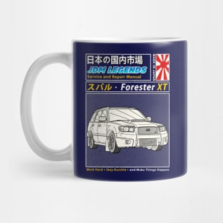 Subie Forester STi XT 2007 Manual Book Cover Mug